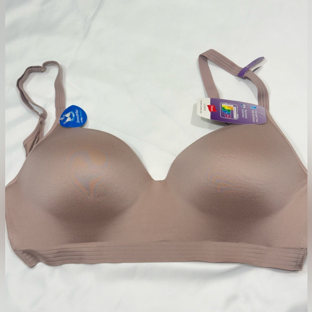 Hanes Ultimate Women's No Dig Support with Lift Bra Convertible Straps 2XL NUDE